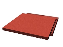 Pryžová dlažba 500x500x30 mm (rastr 15 mm, červená)