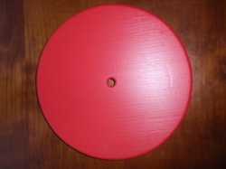 Houpačka - disk - talíř masiv červený