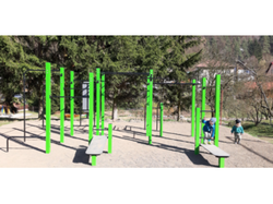 Street workoutová sestava WS023GD - zelená