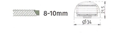 Krytky šroubů černé 1 kus  8/10 mm