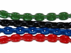 Pogumovaný řetěz červený 1,8m/5mm - 2 kusy
