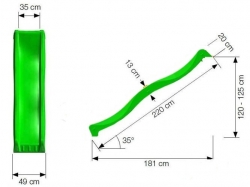 rozměry skluzavky
