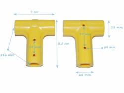 T-spojka na šplhací sítě žlutá