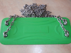 Houpačka sedák aluminium světle zelená s řetězem