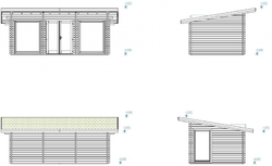 ZAHRADNÍ DOMEK Heidi 19,7 m2 (640x360cm) tl. 70mm