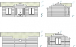 ZAHRADNÍ DOMEK Anna 26,8 m2 (820x520cm) tl. 70mm