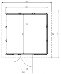 Zahradní domek HEROLD A3333a 9,6 m2 327x327 cm tl. 19 mm