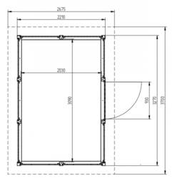 Zahradní domek HEROLD P3322 6,3 m2 327x221 cm tl. 19 mm