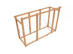 Zahradní domek HEROLD P3311b 2,9 m2 327x115 cm tl. 19 mm