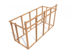 Zahradní domek HEROLD P4417a 6,2 m2 433x168 cm tl. 19 mm