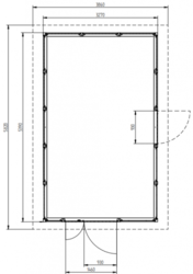 Zahradní domek HEROLD A3355 16,6 m2 327x539 cm tl. 19 mm