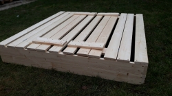 Pískoviště s víkem a se sedákem 120cm