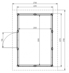 Zahradní domek HEROLD A3322 6,3 m2 327x221 cm tl. 19 mm