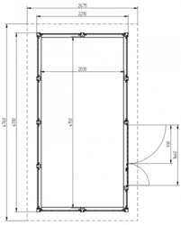 Zahradní domek HEROLD P4422 8,5 m2 443x221 cm tl. 19 mm