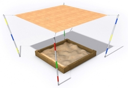 Stínění pro pískoviště 5x5 m Stínění pro pískoviště 5x5 m