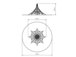 Lanová pyramida PY835K (v.p. 1 m, s 8-mi napínacími zámky)