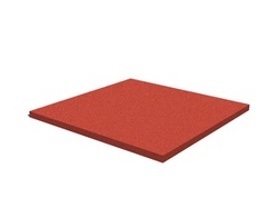 Pryžová dlažba elastická 500x500x20 mm (hladká, červená)