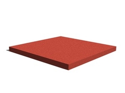 Pryžová dlažba 500x500x30 mm (hladká, červená)