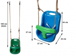 Baby dětská houpačka plastová LUX světle modrá