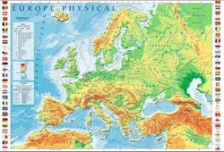 Trefl Fyzická mapa Evropy