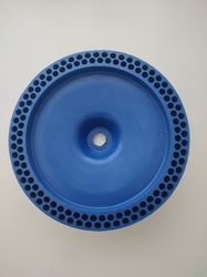 Houpačka disk kovový modrý