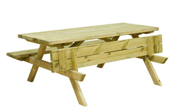 Impregnovaný piknikový stůl malý 150x132x73,5 cm Impregnovaný piknikový stůl malý 150x132x73,5 cm