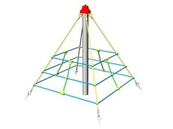 Lanová pyramida PY420K (v.p. 1 m, se 4-mi napínacími zámky)