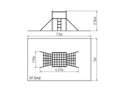 Lanová rampa oboustranná LP140KW - hnědá (v.p. 1,5 m)