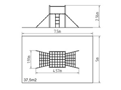 Lanová rampa oboustranná LP140K - celokovová (v.p. 1,5 m)