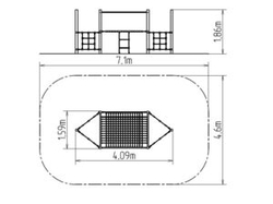 Lanová loď LP150KR - červená (v.p. 1 m)