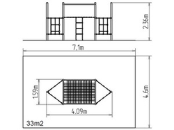 Lanová loď LP150KB - modrá (v.p. 1,5 m)