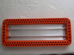 Houpačka sedák aluminium oranžová s řetězem 1,8m