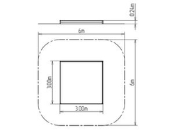 Pískoviště 3x3 m PI330KS - stříbrná