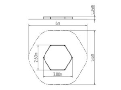 Pískoviště šestiboké PI600K - celokovové