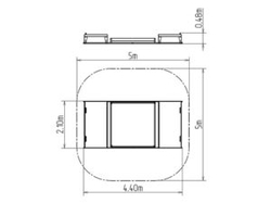 Pískoviště s posuvným krytem 2x2 m PK220KW - hnědá