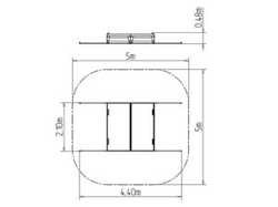 Pískoviště s posuvným krytem 2x2 m PK220KS - stříbrná