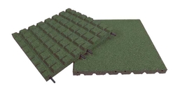 Pryžová deska 1x1m zelená - síla 30 mm - výška pádu 0,9 m .