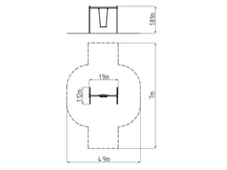 Řetězová houpačka RH6111K - celokovová (v.p. 1,0 m)