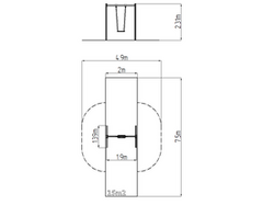 Řetězová houpačka RH6111KR - červená (v.p. 1,5 m)