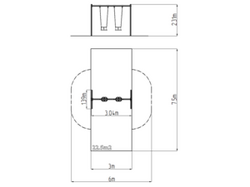 Řetězová dvojhoupačka RH6213KR - červená (v.p. 1,5 m)