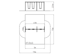 Řetězová trojhoupačka RH6311KR - červená (v.p. 1,5 m)