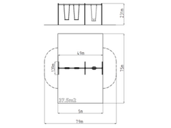 Řetězová trojhoupačka RH6312KR - červená (v.p. 1,5 m)