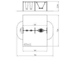 Řetězová trojhoupačka RH6323KR - červená (v.p. 1,5 m)