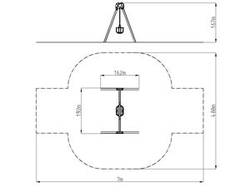 Řetězová houpačka RH106KW-B - hnědá (v.p. 1 m)