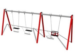 Řetězová trojhoupačka RH6312KR - červená (v.p. 1,0 m)