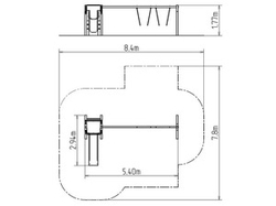 Řetězová dvojhoupačka se skluzavkou RH250D (v.p. 1 m)