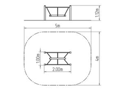 Řetězová lávka RL101KR - červená (v.p. 1 m) 