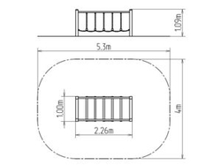 Řetězová lávka RL102KW - hnědá (v.p. 1 m) 