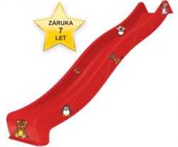 SKLUZAVKA Monkey´s Home s přípojkou na vodu červená 2,90 m 7 let záruka + dárek