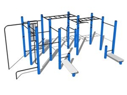Street workoutová sestava WS023BD - modrá